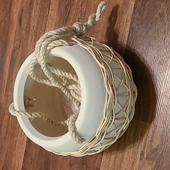 Opalhouse Accents Opalhouse White Rattan Hanging Planter Poshmark
